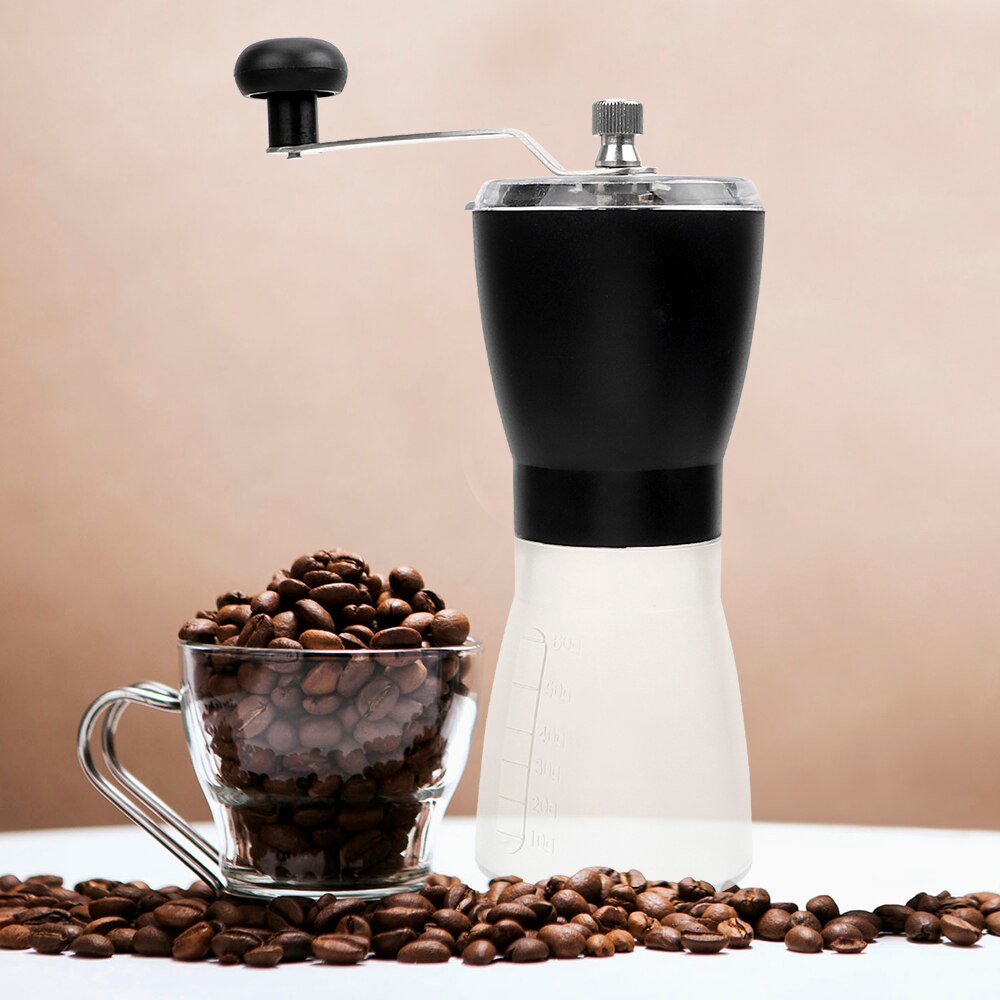 Hilife home kitchen tool handmatige koffiemolens koffiebonenmolen abs keramische kern stalen handkoffiemolen