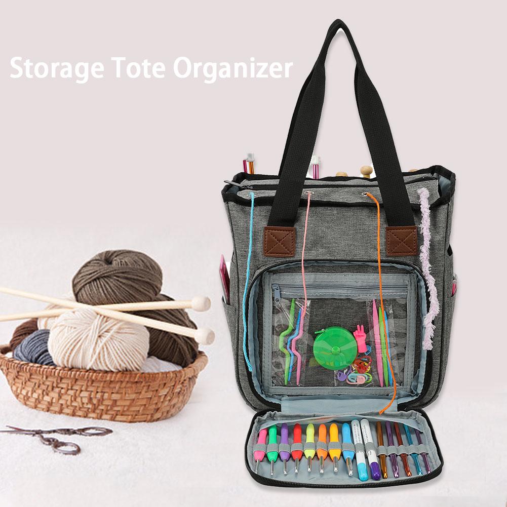 Szydełka szycie zestaw DIY worek robić przechowywania szydełko haki nici torba robić przechowywania przędzy DIY Organizer wełna szydełko haki