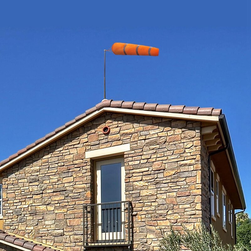 2PCS 30 Inch Windsock Wind Direction Measurement Sock Bag with Reflective Belt for Outdoors Airport Farm & Park