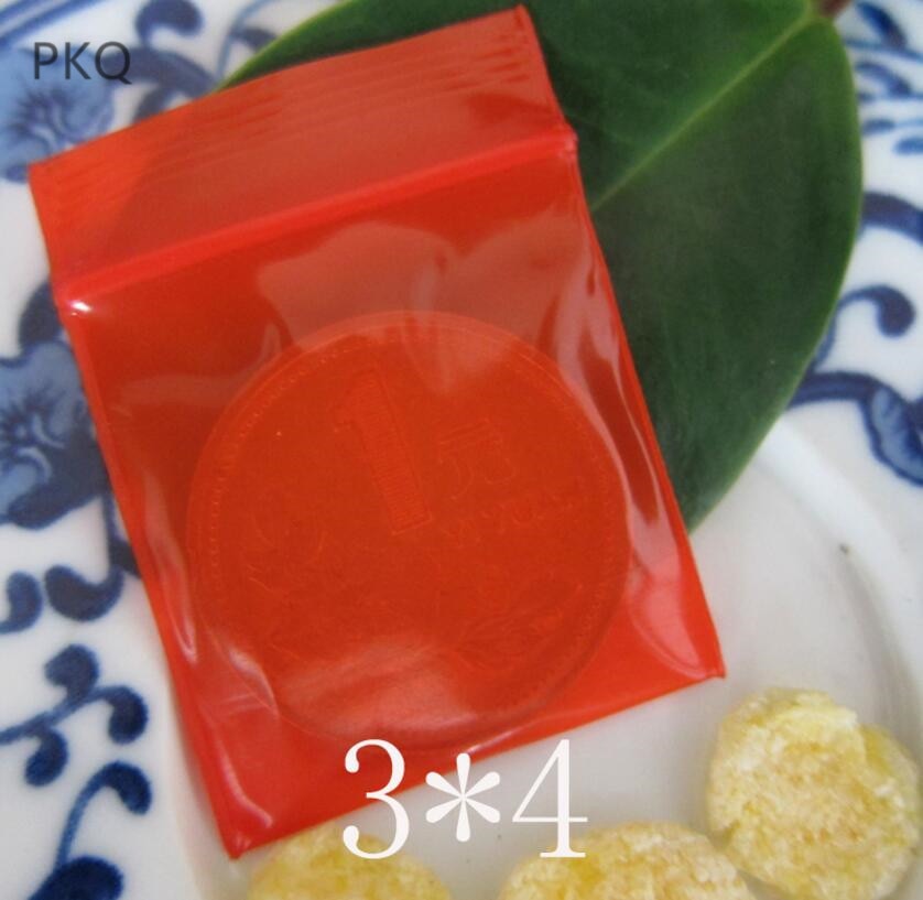 100pcs/lot Red/Blue Plastic Zip Lock Baggies Pill Pack Pouches Mini Zip lock Bags Plastic Packaging Pouch