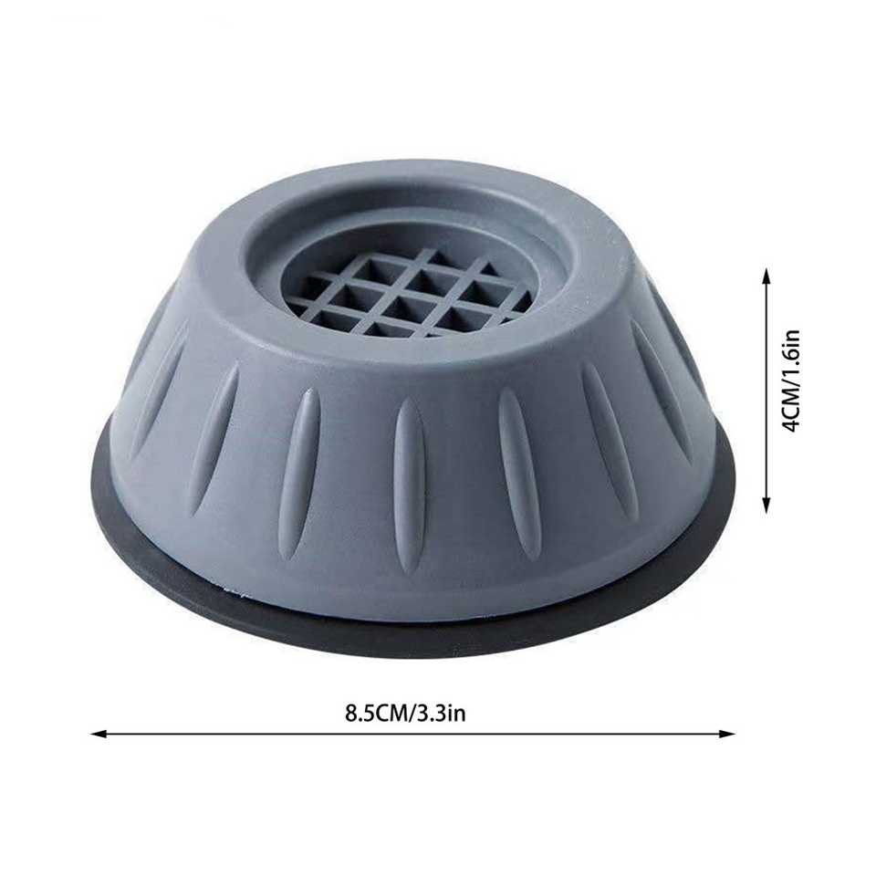 Universele antislipmat voor wasmachinebasis, schokabsorptie, tafelmeubilair, huishoudelijke apparaten, stille balans, 4 stuks: Grijsachtig Bruin / 6 Stks