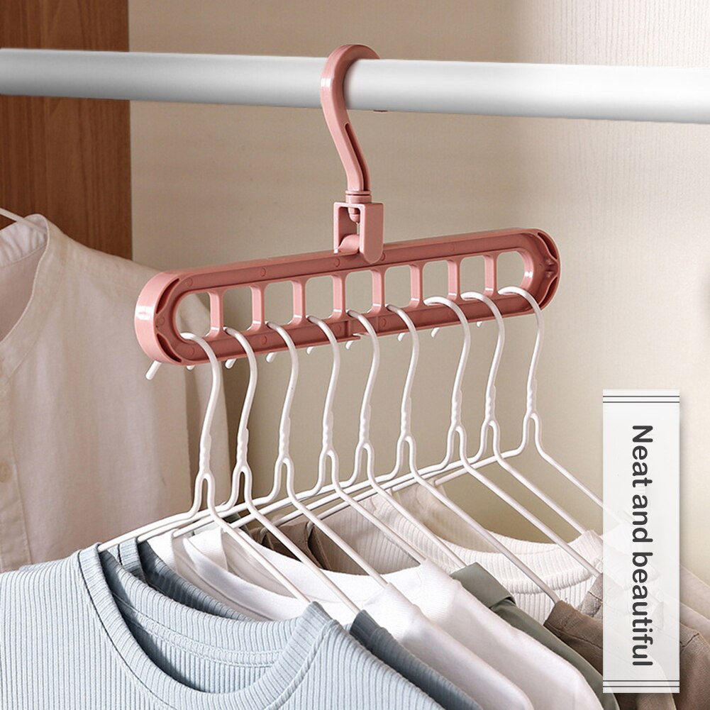Saving Hanger Multi-Port Clothing Rack Multi-function Clothes Hanger Rack 360 Rotate Clothing Storage Shelf Organizer Space