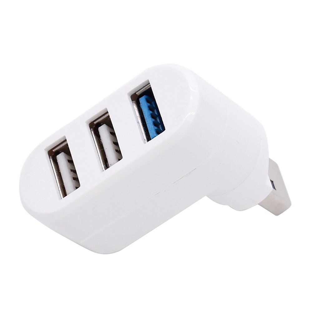 Hoge snelheid 3- poorts usb 3.0 multi-hub splitter 90/180 graden draaibare mini usb 2.0 hub uitbreiding voor macbook pro pc laptop