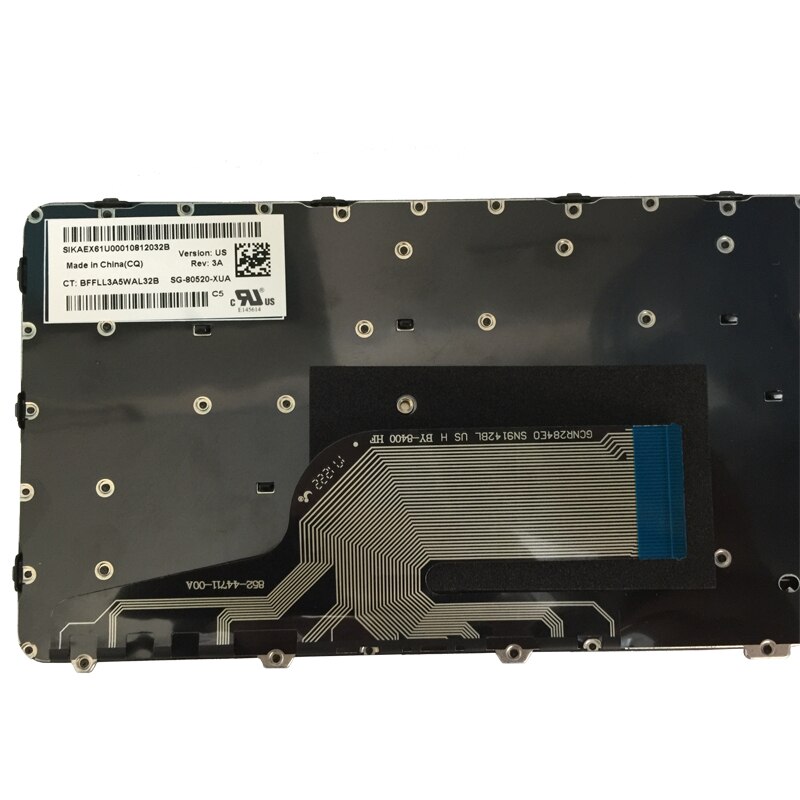 Us laptop -tangentbord för hp probook 430 g3 430 g4 440 g3 440 g4 445 g3 640 g2 645 g2 engelska svart tangentbord med ram
