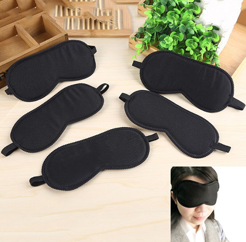 1pcs Sleeping Eye Mask Comfortable Blindfold Eyeshade Eyepatch For Health Care Travel Relax Sleep Aid Cover Travel Accessories: black