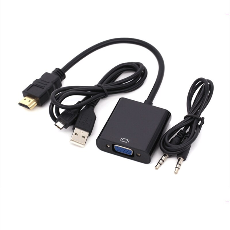 Rankman HDMI zu VGA Adapter Konverter mit Audio- Energie Linie HDMI2VGA Kabel 1080P für PC Laptop DVD TV Projektor Monitor TV-Kasten: Ursprünglich Titel