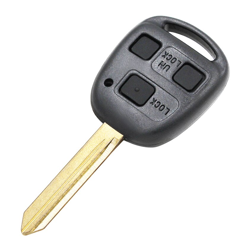 Replacement Remote Key Shell Fob Car Key Case Smart Key Housing for Toyota Yaris Avensis 3 Button Case Fob with Button Pad TOY47