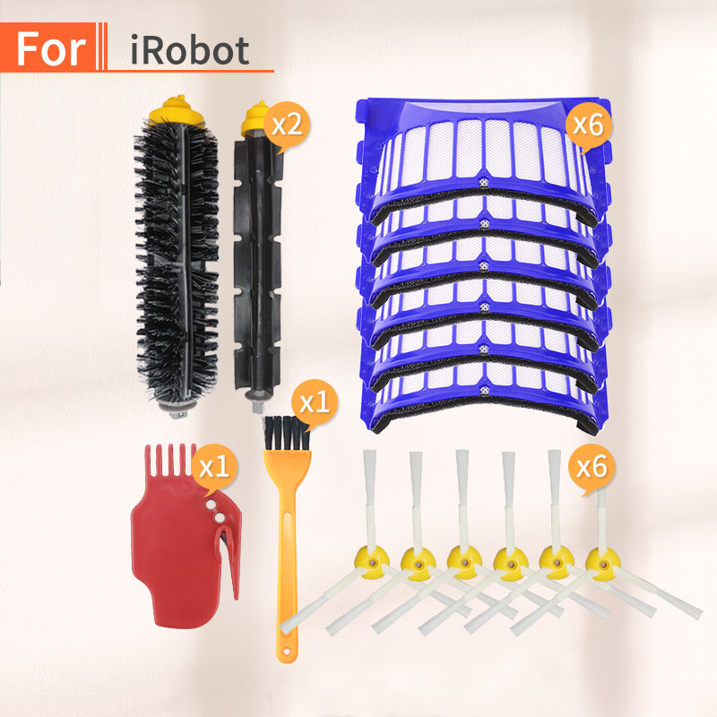 Onderdelen Kit Voor Irobot Roomba 600 Series 610 620 630 Haren Aero Vac Filter Zijborstel Robot Stofzuiger onderdelen