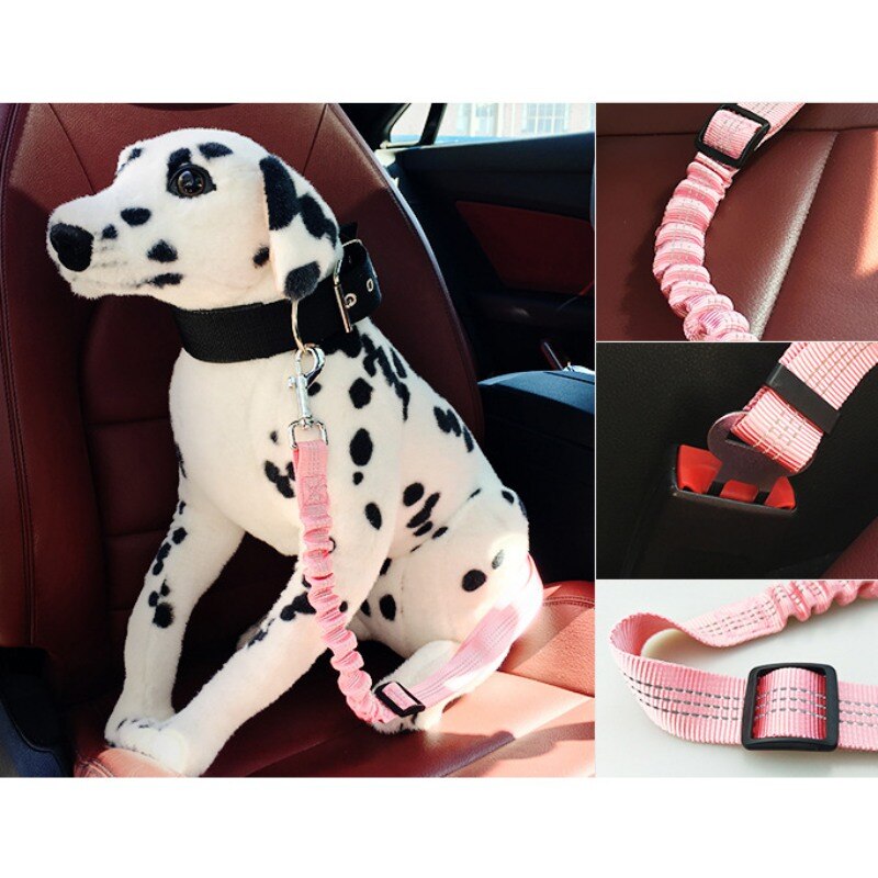 Huisdier Verstelbare Reflecterende Dog Seat Belt Huisdieren Veiligheid Riemen Intrekbare Voertuig Auto Leash