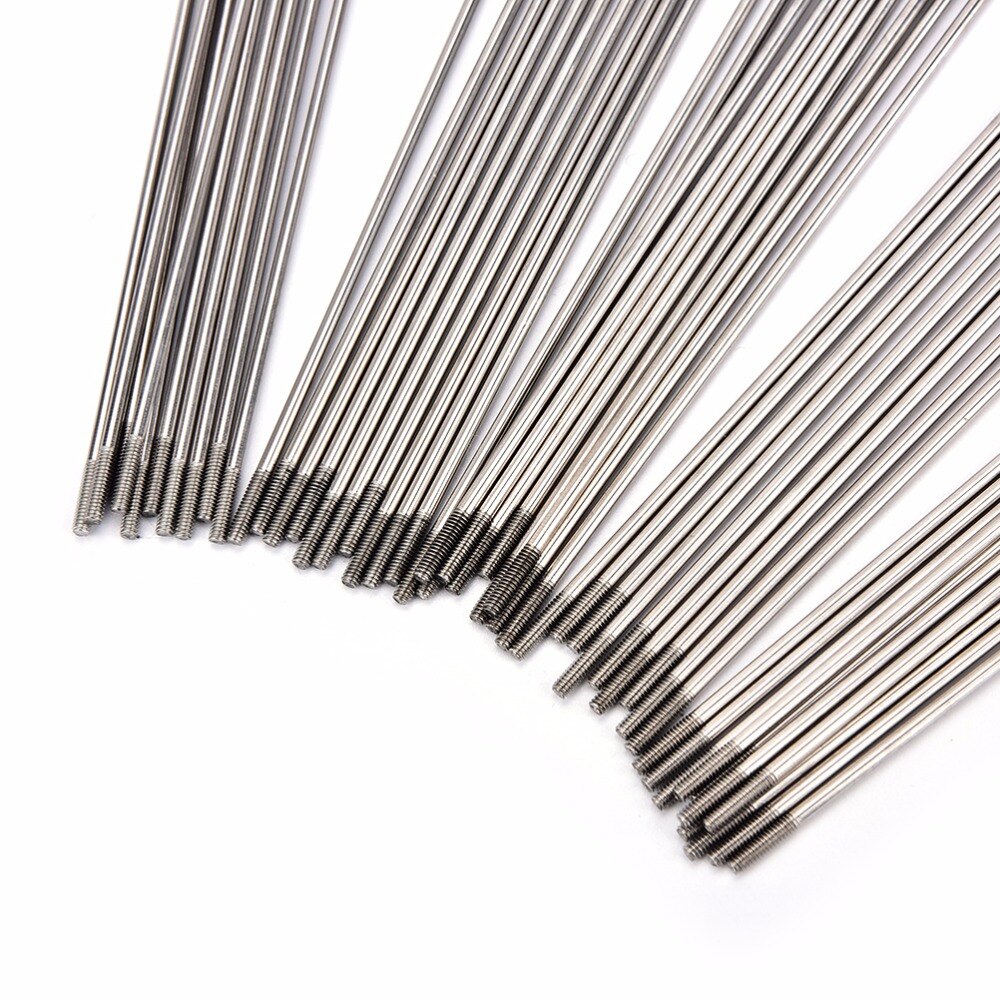 10PCS 12 mm steel spoke Length 253-290 mm silver Color 304 stainless steel Bike Spokes 14G Bicycle Spokes Diameter spokes