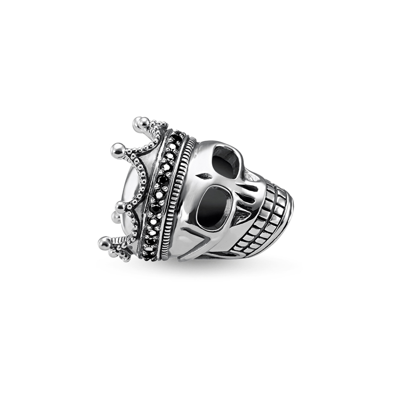 Koraliki Fleur-de-lis Lily Skull, 2019 Rebel Street Beads Pasuje do bransoletki Europa Naszyjnik Karma Charms Biżuteria Akcesoria: Teak kolor