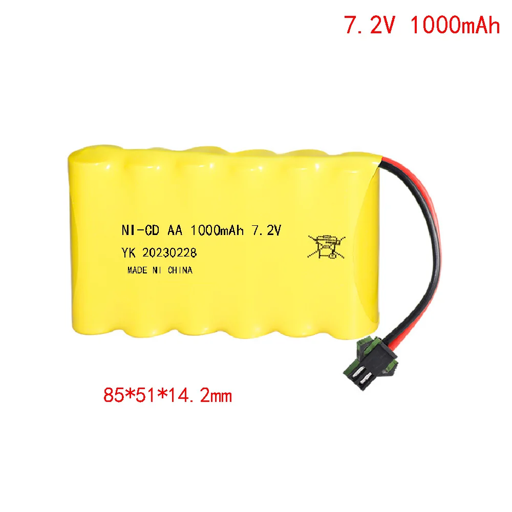 4.8 V/6 V/7.2 V Ni-CD Batterij Oplaadbare Batterij AA Batterij Gebruikt voor Speelgoedauto Dump Truck Vierwielaandrijving Legering Klimmen Auto: Light Grey
