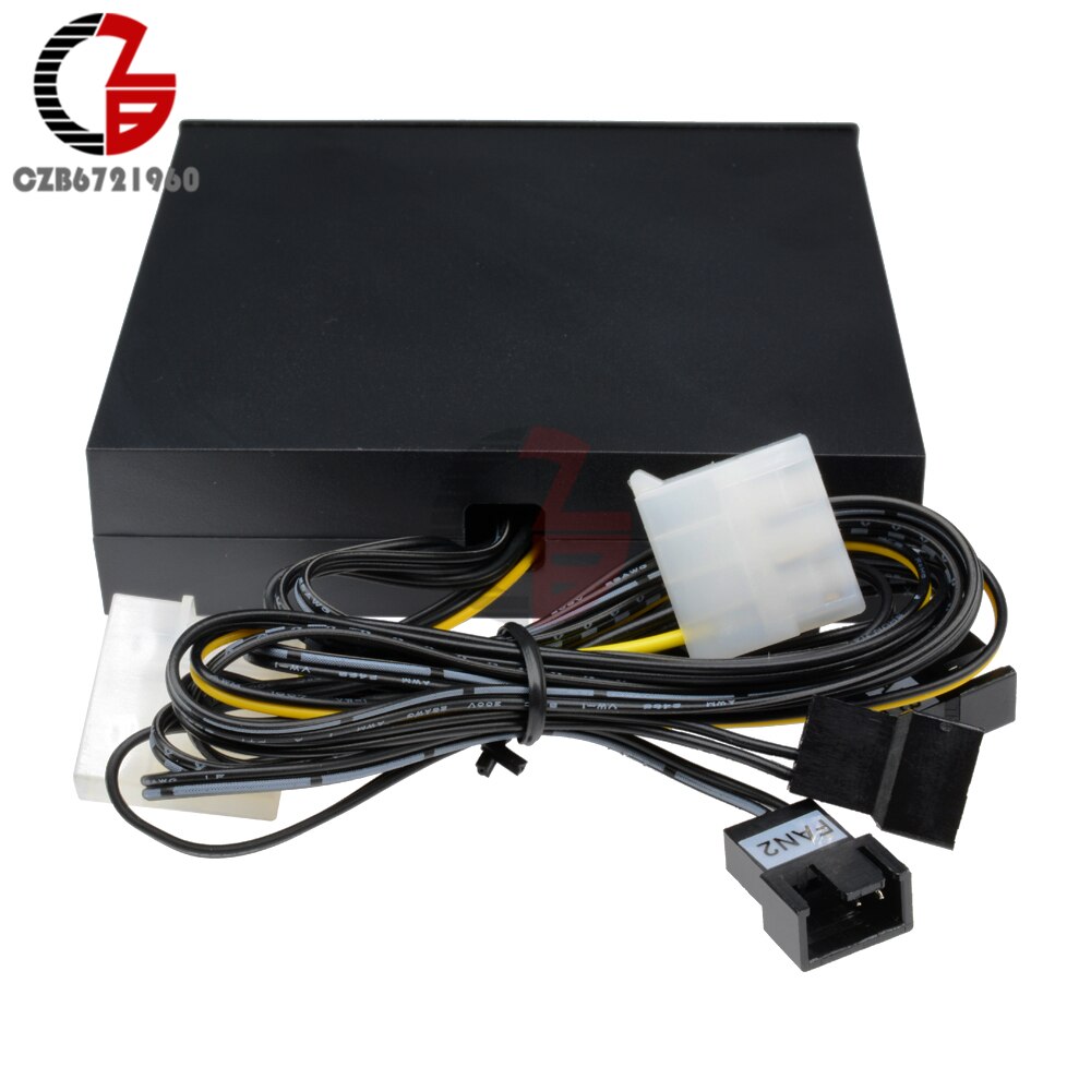 4 Channel Fan Speed Controller Regulator Governer Fan Speed Control with Ultra Bright LED Light for PC Computer Fan