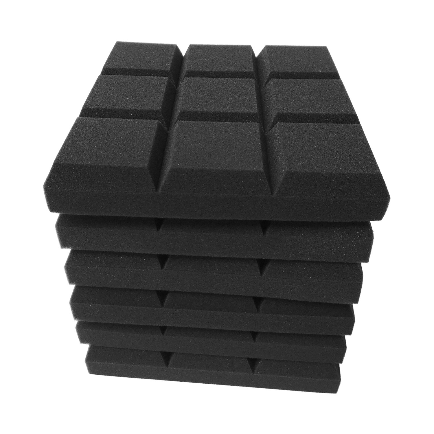 12pcs 12*12*2inch Studio Acoustic Foams Panels Sound Insulation Foam for Studio KTV Broadcast Family Theater
