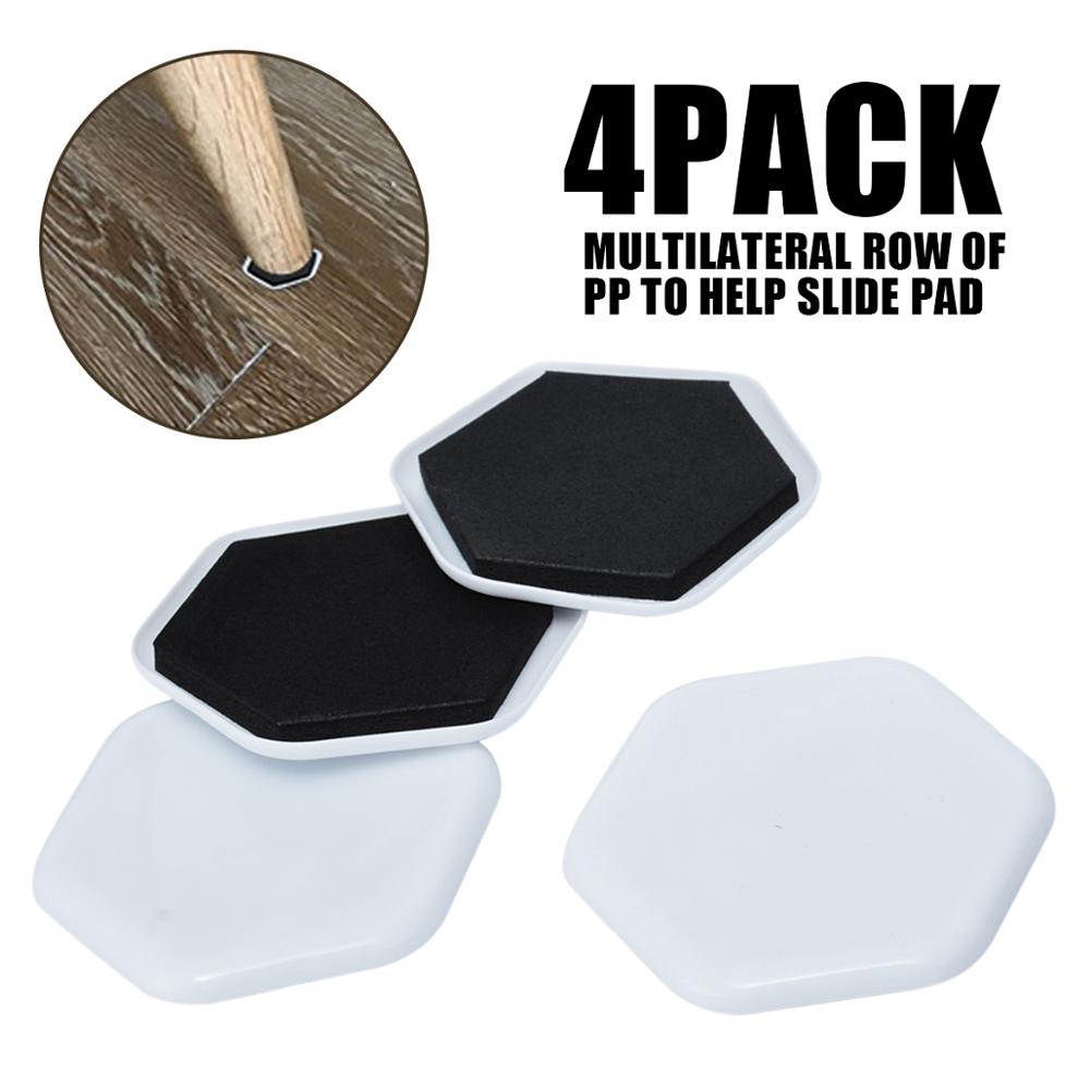 4pcs/set Furniture Moving Slider Heavy Duty Moving Pad Ground Magic Moving Mat Floor Scratch-resistant Protector