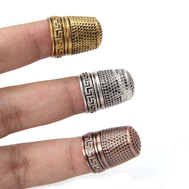 ZOTOONE 1PC Finger Thimble Hard Protector Metal Sewing Tools Needles Partner Classical