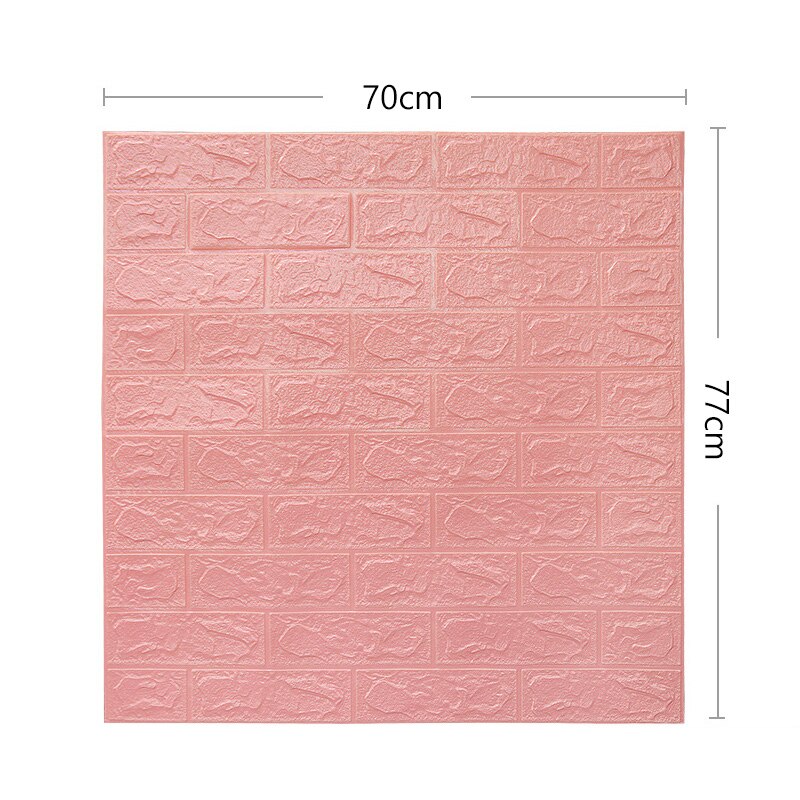 Paneles de pared de espuma de imitación 3D para sala de estar, papel tapiz de pelar y pegar, decoración de pared de fondo de dormitorio EJ: Rosa