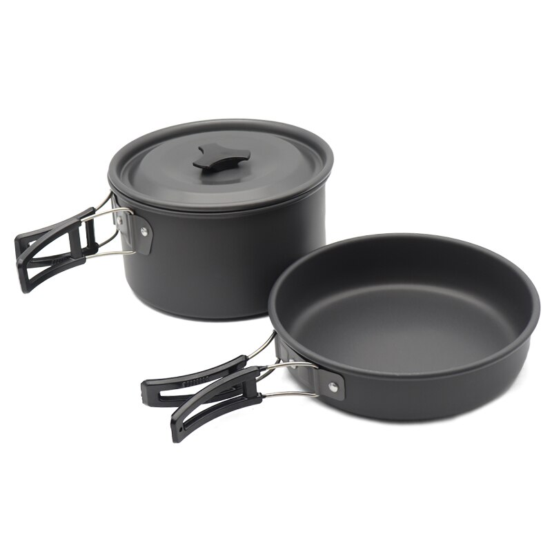 3PC Travel Camping cookware kit cooking set Ultralight Outdoor tableware set Tourism Equipment For Hiking Picnic
