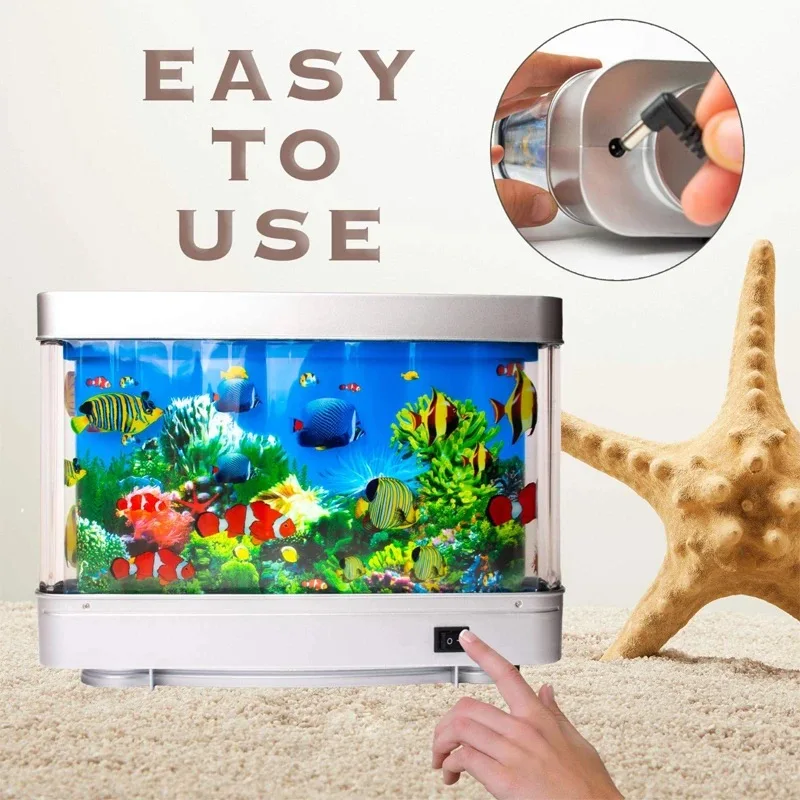 Künstliche tropische Aquarium lampen Aquarium dekorative Tisch lampe virtuelle Ozean dynamische LED Nachtlicht Kinderzimmer Dekor