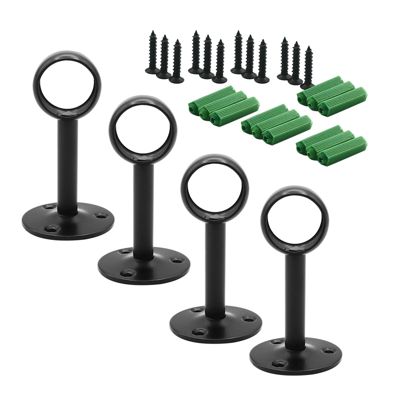 Hardware Home Living Room Curtain Rod Bracket Easy Install Heavy Duty Ceiling Mount Bedroom Stainless Steel Accessories Wall