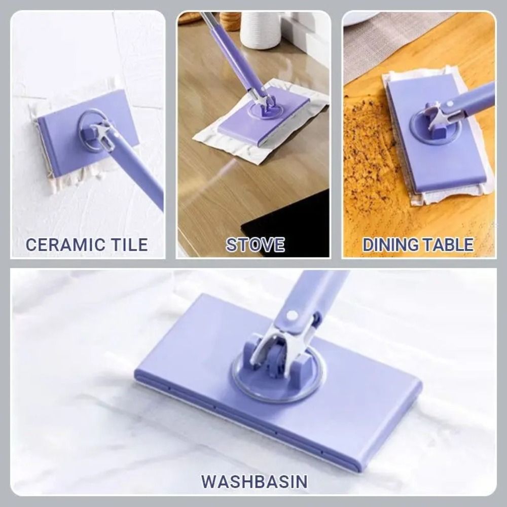 Draagbare handsfree mini-mop Duurzame plastic gezichtshanddoek Kleine mop 360 ° Rotatie-compatibel specifiek mini-mopvenster