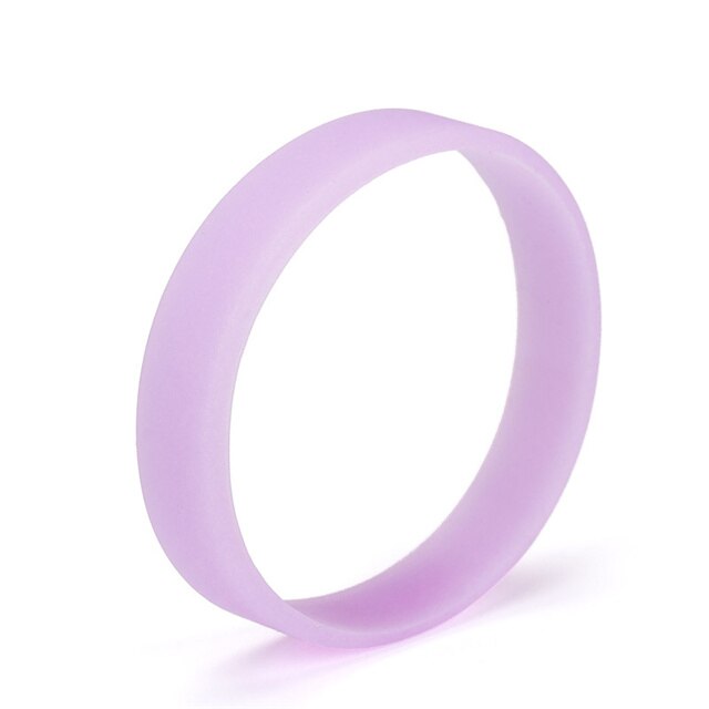 50pcs Glow in the Dark Power Silicone Bracelets Luminous Hologram Rubber wristband Men Women Teens Friendship Bangle: light purple / adult 202x12x2 mm