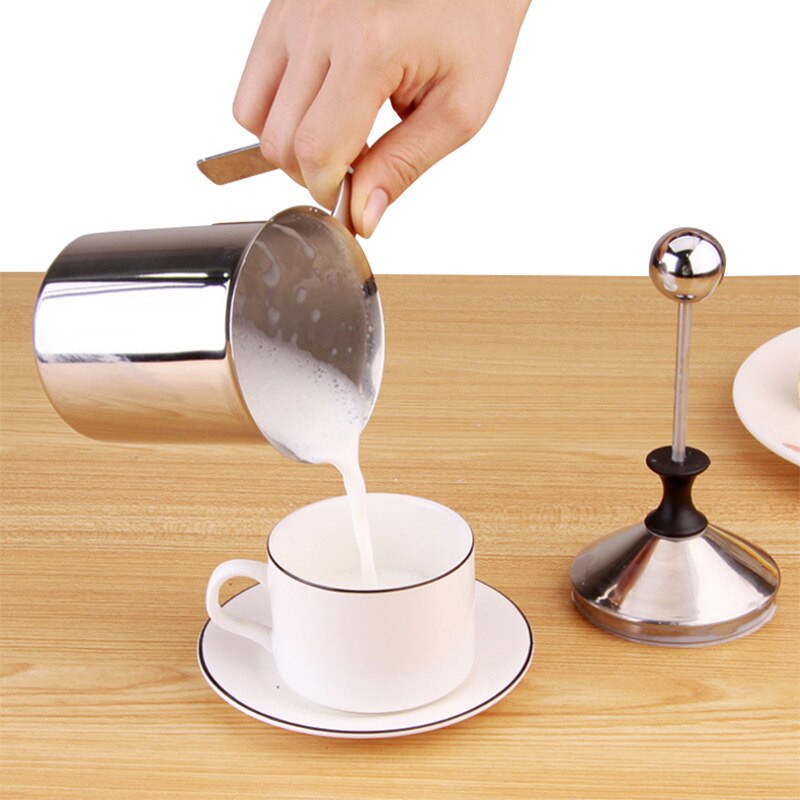 400/800ML Manuelle Milchaufschäumer Edelstahl cappuccino Milch Creamer Milch Schaum Mesh Kaffee Schäumer Creamer Küche Applicance