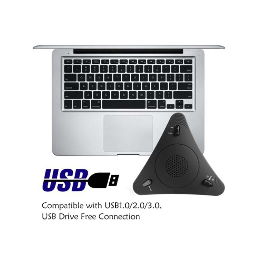 Usb Desktop Computer Microfoon, Mute Knop Met Led Indicator, Omnidirectionele Condensator Microfoon Conferentie Speaker