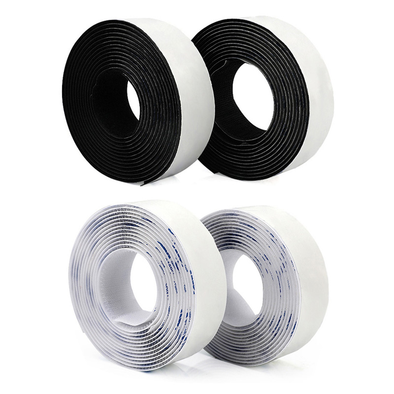 1M Dubbelzijdig Plakken Kabelbinders Sterke Zelfklevende Klittenbandsluiting Tape Nylon Sticker Plakband strip Fastener