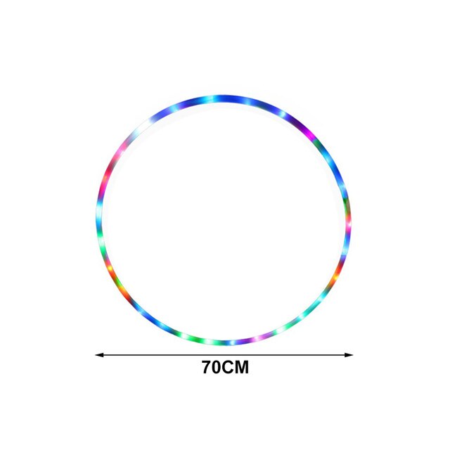 Sport bøjle løs vægt materiel sport fitness bøjle udstyr yoga cirkel 90cm 7 farve aro led blinkende sport kropsbygningsring: Diameter 70cm