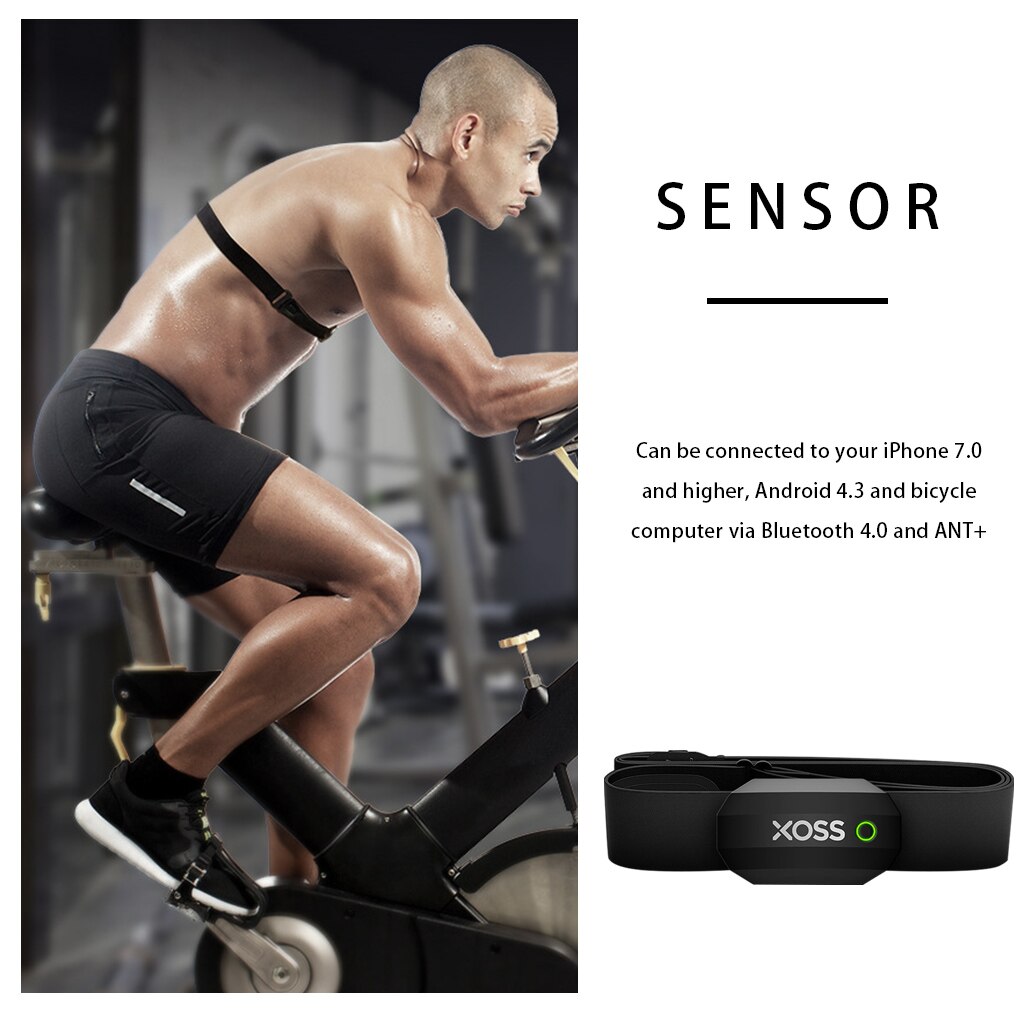 XOSS Heart Rate Sensor Monitor Chest Strap Bluetooth ANT+ Wireless Health Fitness Smart Bicycle Sensor