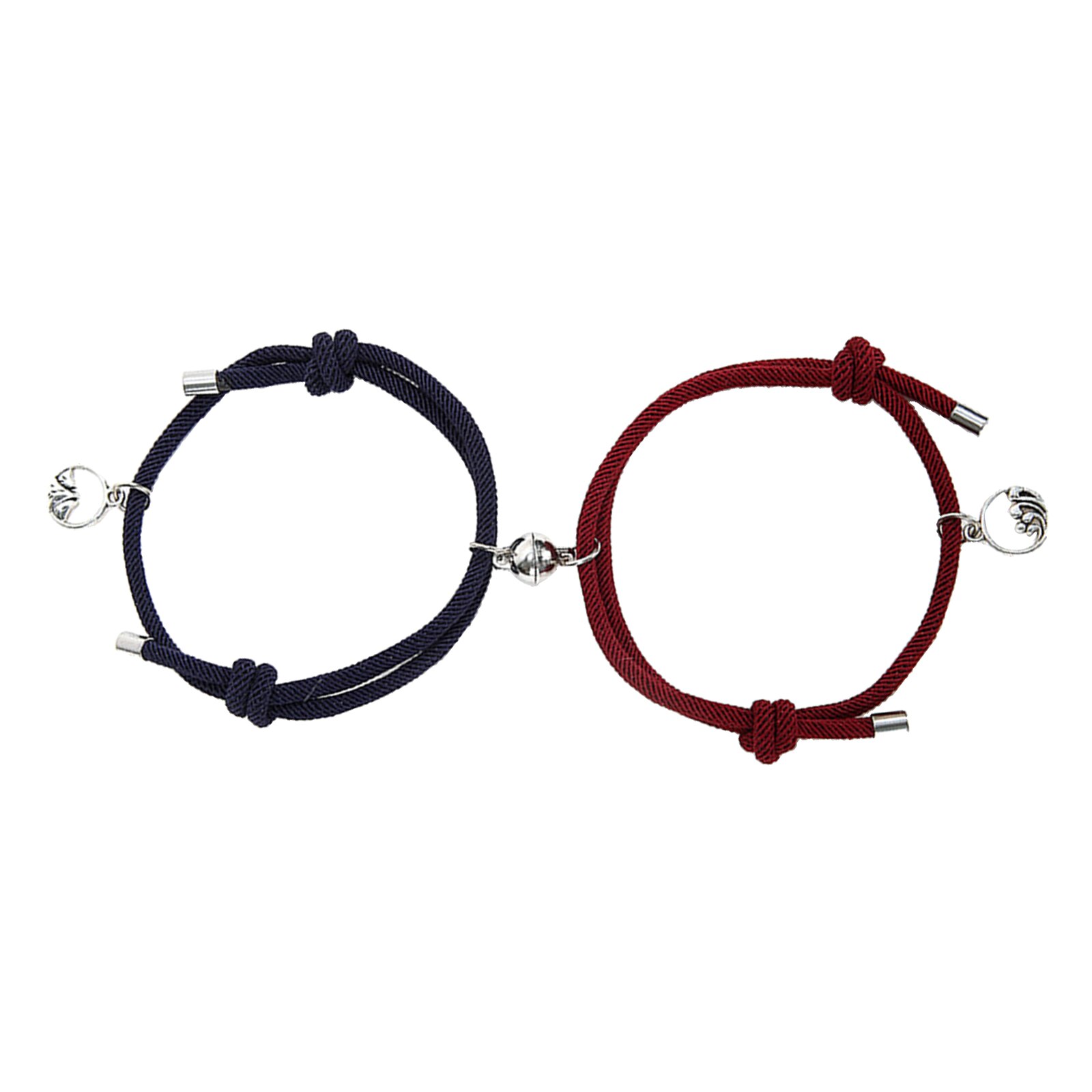 Ein Paar Liebhaber Passenden Armbinde Geflochtene Magnetische Abstand Armbinde für Frauen und Männer, Größe ist geeignet für sterben meisten menschen: 9