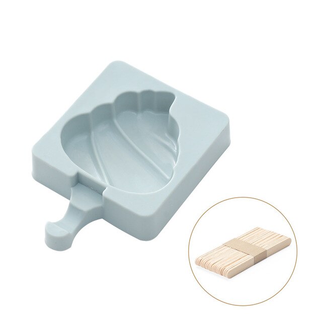 Ice Cream Popsicle Molds Cartoon Ice Silicone Frozen Storage Silicone Thick material DIY Molds Ice Cube Moulds Ice Cream Makers: 10 Faeces gray