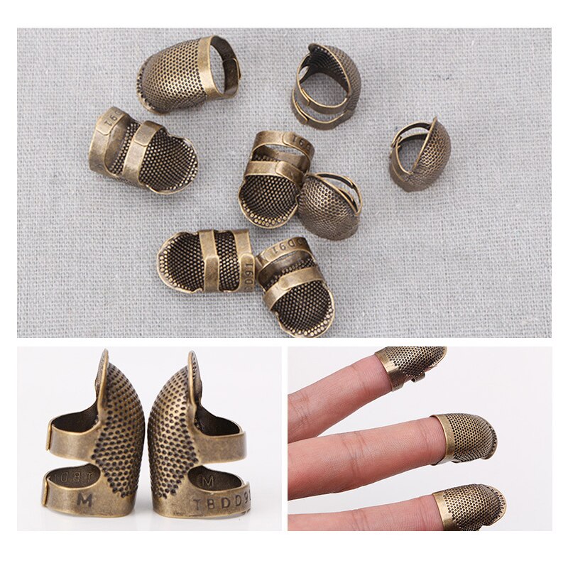 1PC rétro protège-doigts Antique dé à coudre anneau travail manuel aiguille dé à coudre aiguilles artisanat ménage bricolage outils de couture accessoires