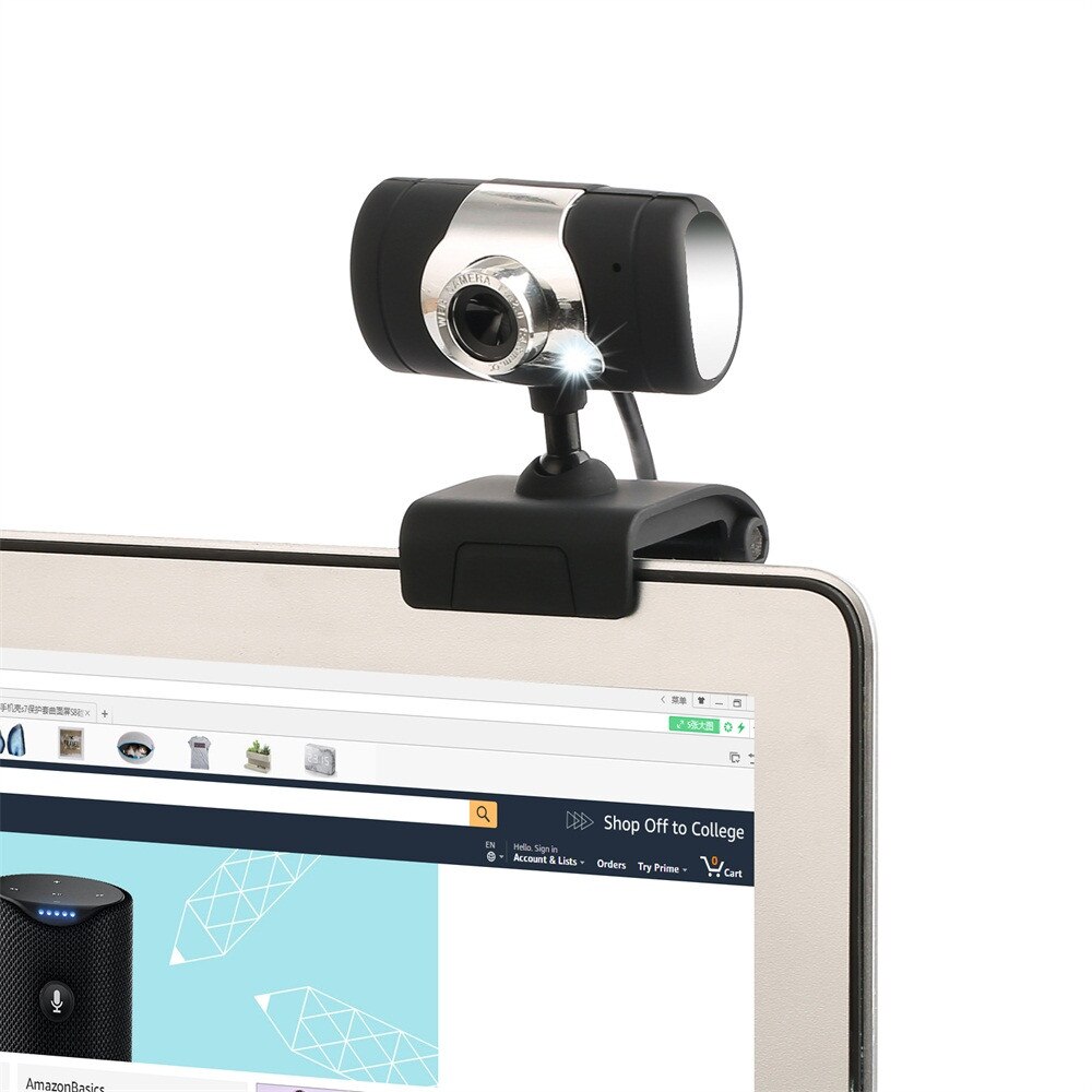 Caméra Webcam HD 12 mégapixels USB2.0 avec gauche droite 360 degrés et haut vers le bas 30 degrés rotatif pour ordinateur portable