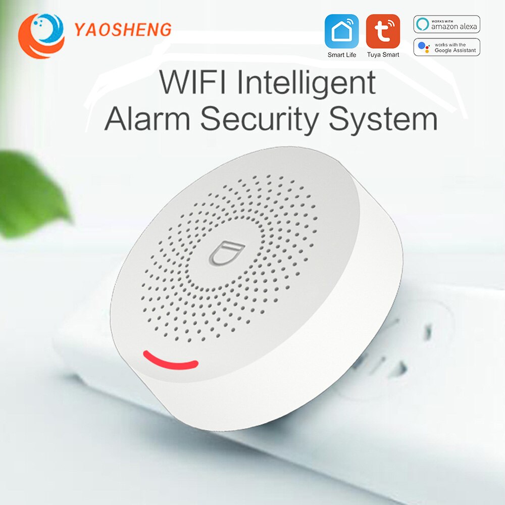 WIFI Intelligent Alarm Security System With Door Sensor Smart Life&amp;Tuya App Control Compatible With Alexa &amp; Google Assistant