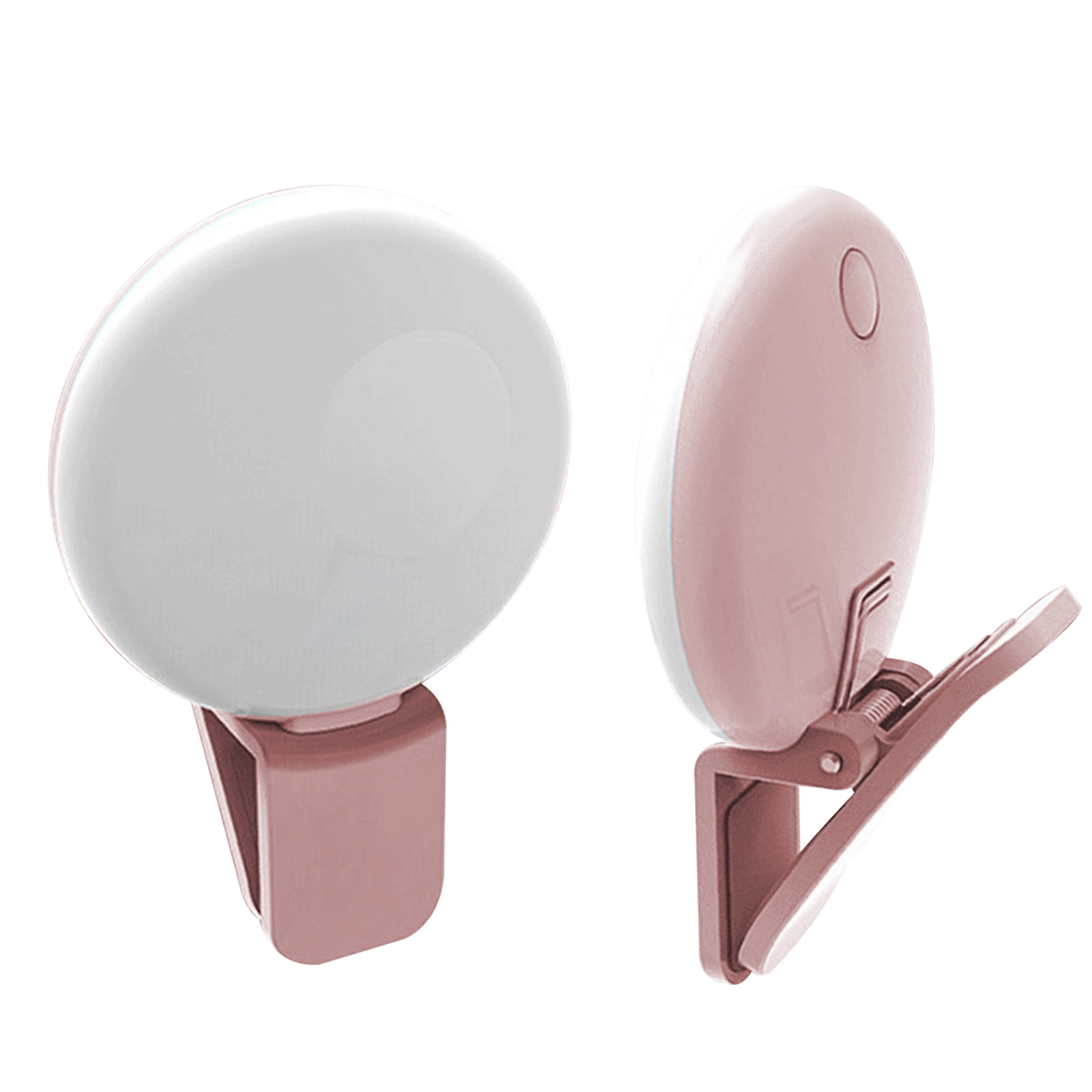 Mini Selfie Licht Mobiele Telefoon Draagbare Externe Led Flasher Led Licht Invullen Ring Selfie Lamp Voor Telefoon Camera: Pink