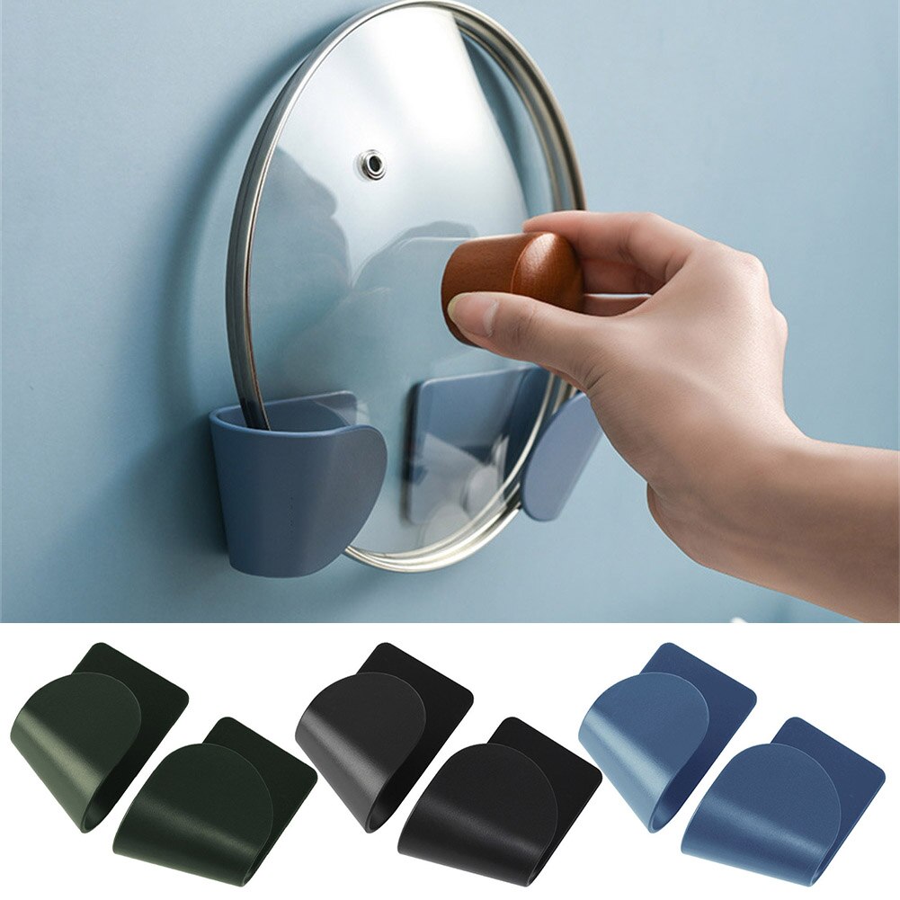 2/12 stk plastik grydelåg stativ klip komfur gryde låg ramme stativ til opbevaring af grydelåg fade opbevaring organizer holder