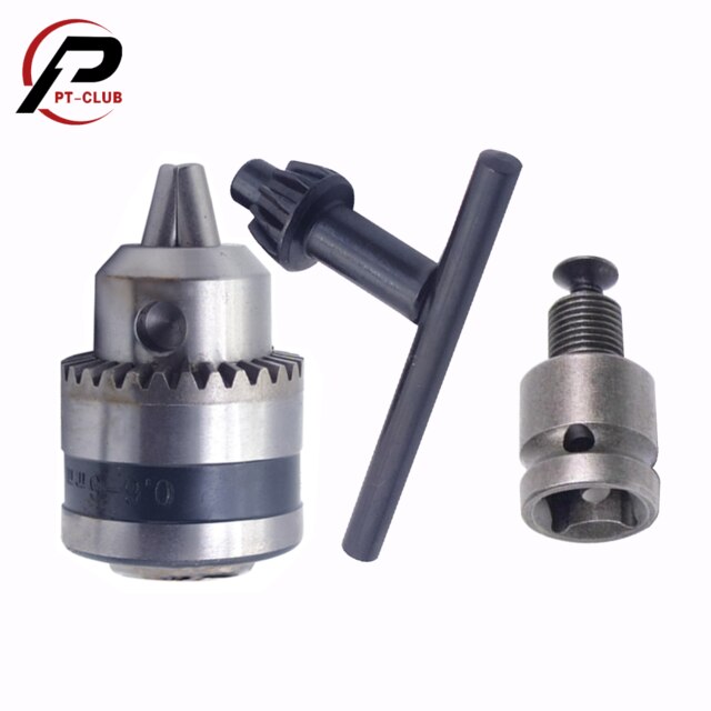 0.6-6mm Precise Drill Chuck Converter 3/8''-24UNF Thread Quick Change Adapter SDS-Plus Shank 1/4" Hex: Chuck and Adapter