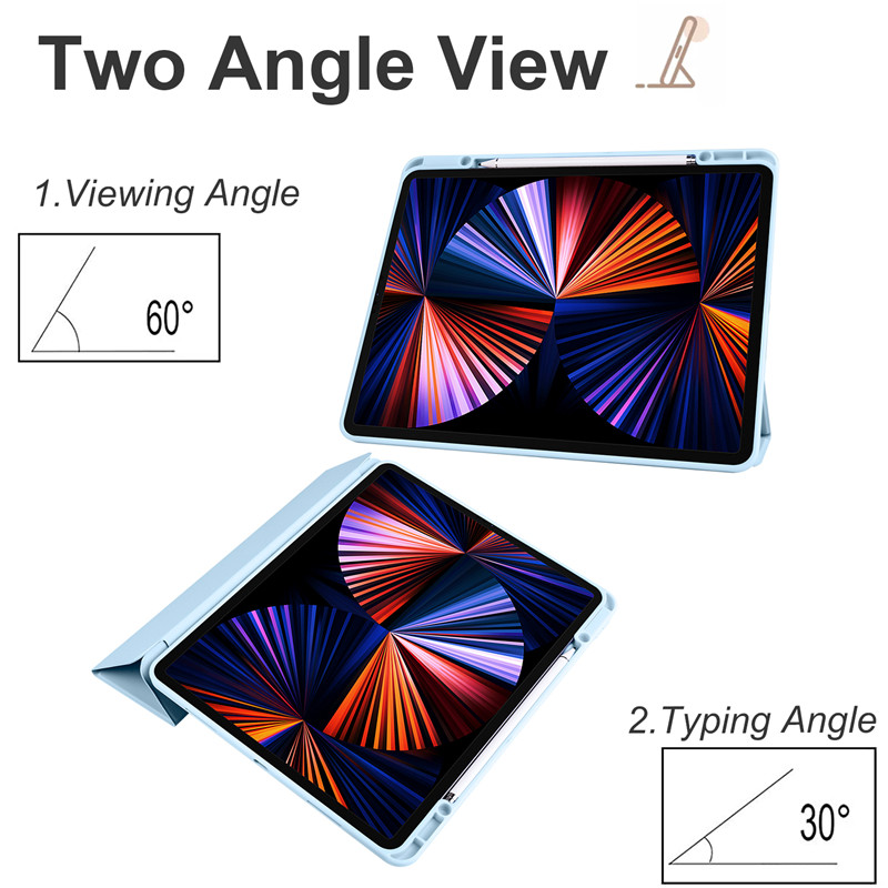 Para iPad Air 13 2025 Funda con portalápices cubierta dura trasera transparente acrílica triple para Coque iPad Air 13 2024 2025 M3 M2 Funda