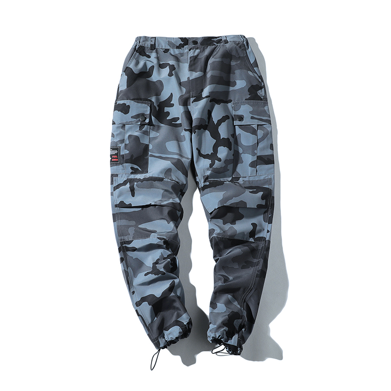 Lappster män streetwear camo joggingbyxor herr hip hop kamouflage träningsbyxor manliga byxor mode träningsbyxor: Xl