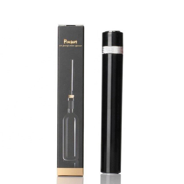Air Pump Wine Corkscrew Portable Wine Bottle Opener Wine Corkscrew Air Pressure Pum Stopper Beer Bottle Opener Bar Accessories: Silver