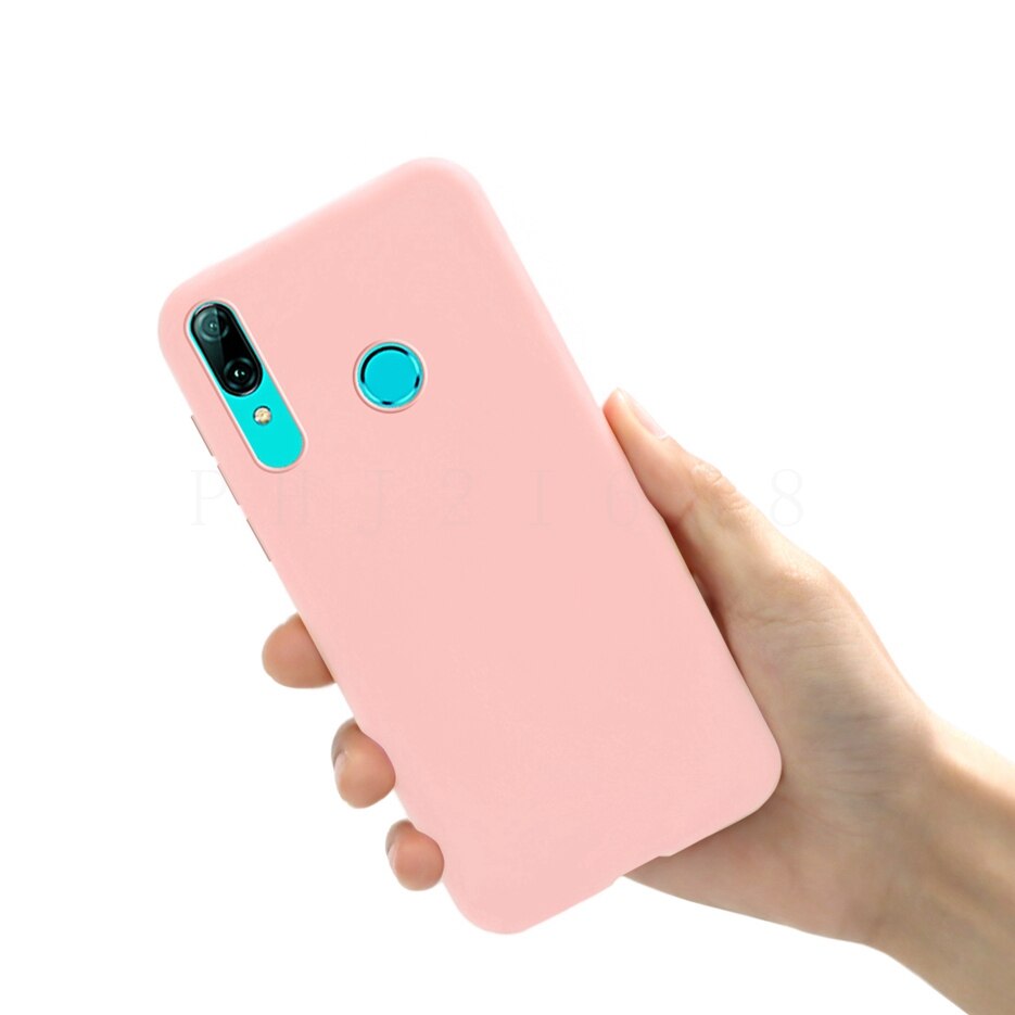 Voor Huawei P Smart Case POT-LX1 POT-LX3 Leuke Candy Soft Silicone Telefoon Gevallen Voor Huawei Psmart Back Cover 6.21 &#39;&#39;Coque: Light Pink