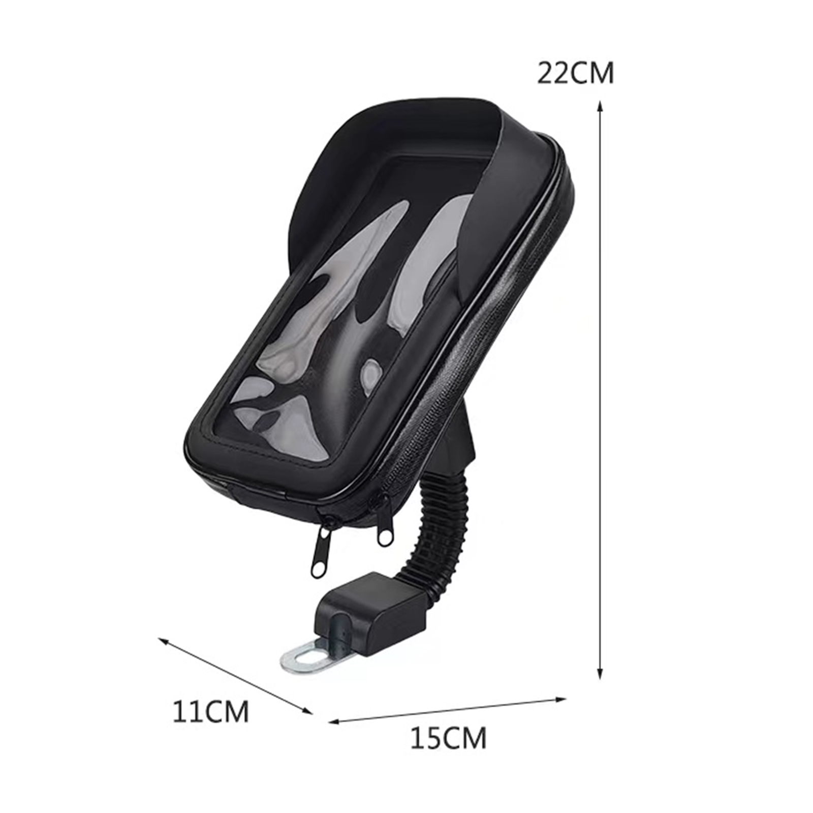 Motorrad Telefon Halfter wasserdichte Tasche Tasche Telefon Halterung Reiten Sonnenblende 360 Grad drehbar Universal-: Weiß