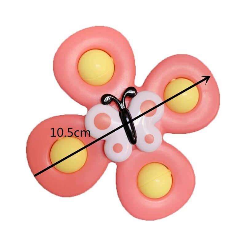 Baby Big Cartoon Insect Flower Spinner Fidget Spinner Top With Sucker 54DF