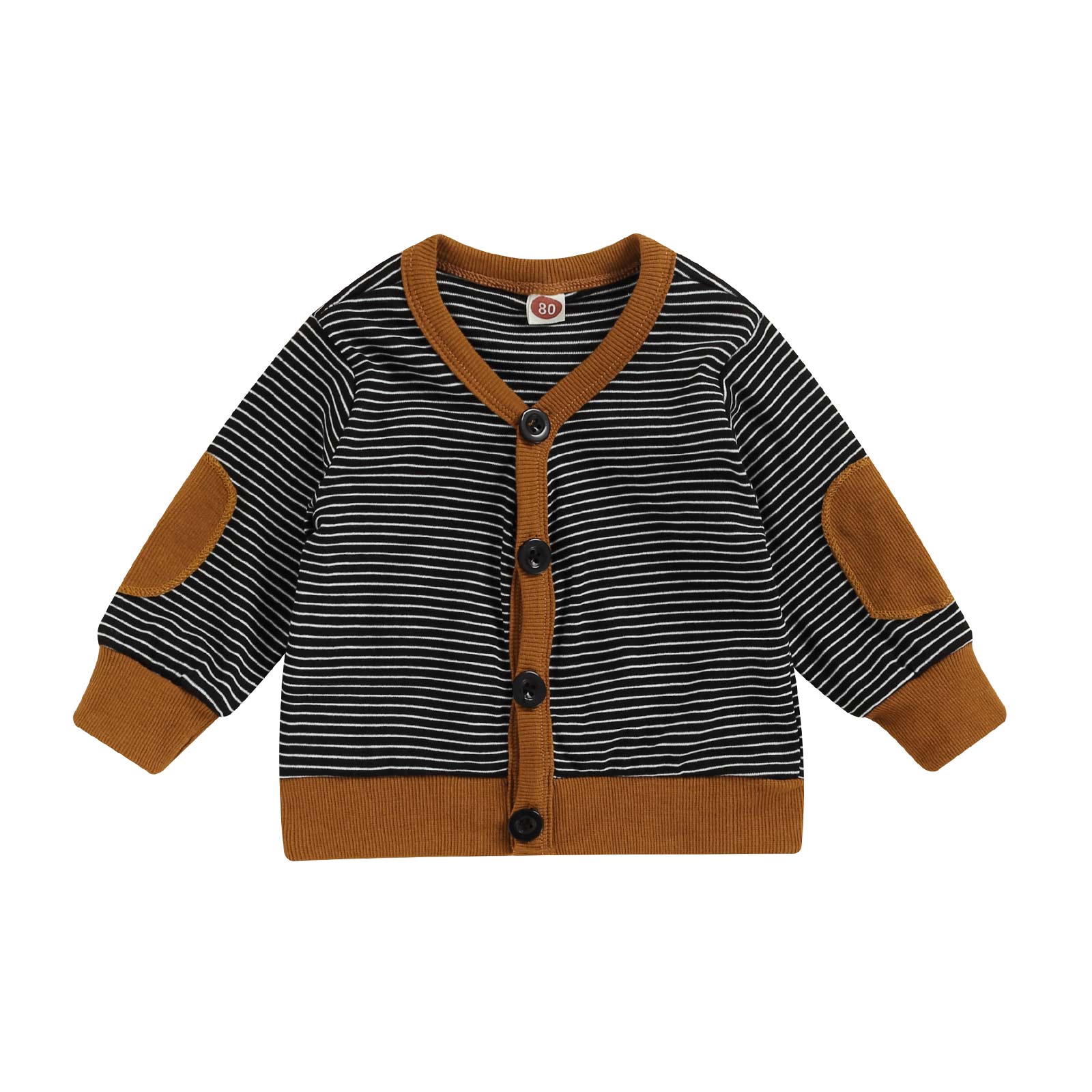 Baby Baby Jongen Meisje Lente Herfst Kleding Baby Jassen Streep Patchwork Lange Mouwen Single-Breasted Jassen Kleding: GRAY / 9m