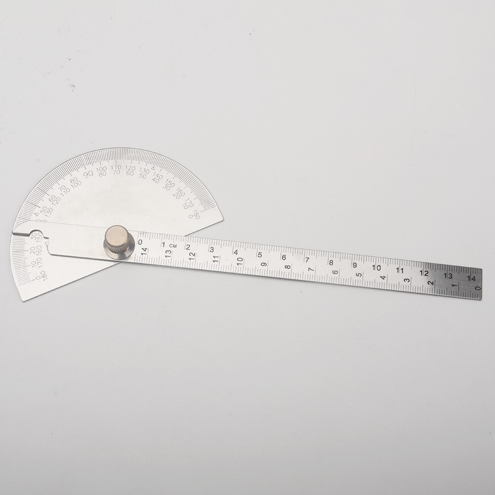 14.5cm 180 Degree Practical Protractor Angle Finder Craftsman Ruler Stainless Steel Caliper Measuring Tools Woodworking