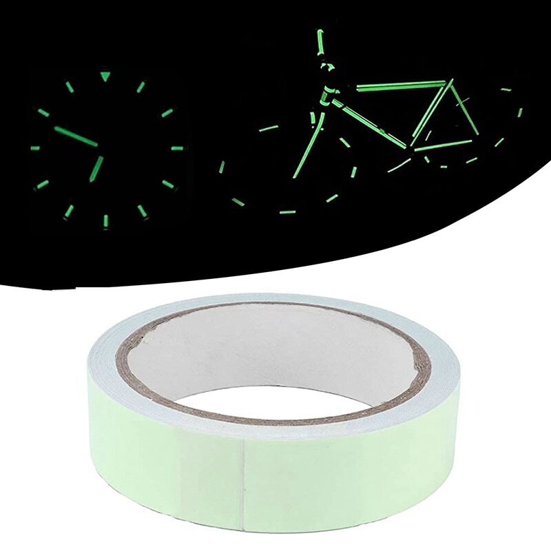 Nastro di sicurezza fluorescente verde nastro luminoso bagliore nel nastro scuro per insegne di sicurezza sul palco del teatro del partito 1 pollice X 26 piedi