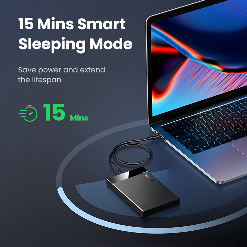 Ugreen hårddiskhölje 2.5 -tums sata till usb 3.0- hårddiskhölje för ssd-disk hårddiskbox usb  c 3.1 gen 2- hölje externt hårddiskhölje