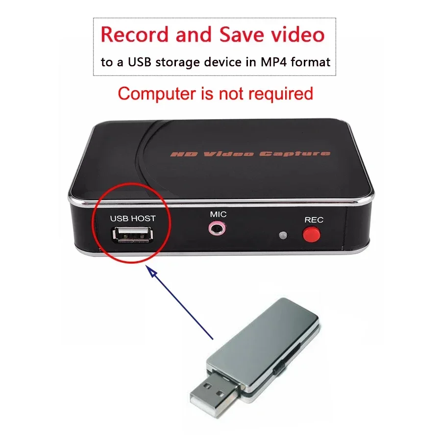 EZCAP 280HD HDMI Game Capture Card Video Record Box 1080P 30fps Game Recorder voor Xbox PS3 PS4 MIC-ingang, naar USB-schijf, geen pc nodig